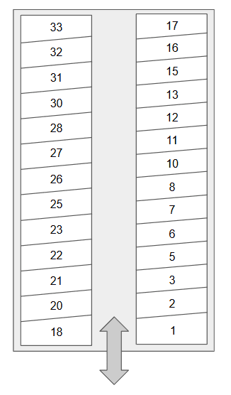 北本町パーキングの駐車配置図