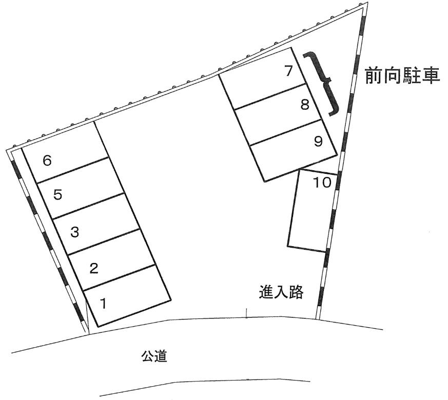 髙橋駐車場の駐車配置図
