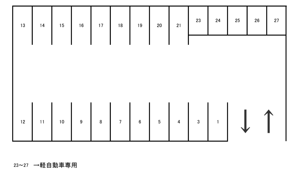 向台3丁目駐車場の駐車配置図