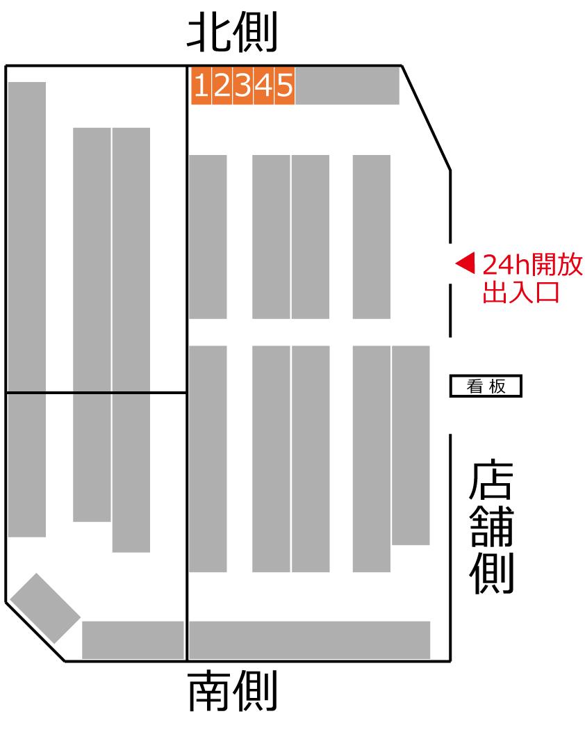 多度津町Kパーキングの駐車配置図