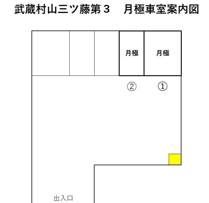 武蔵村山三ツ藤第3の駐車配置図