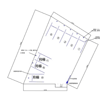 柏宿連寺第1の駐車配置図