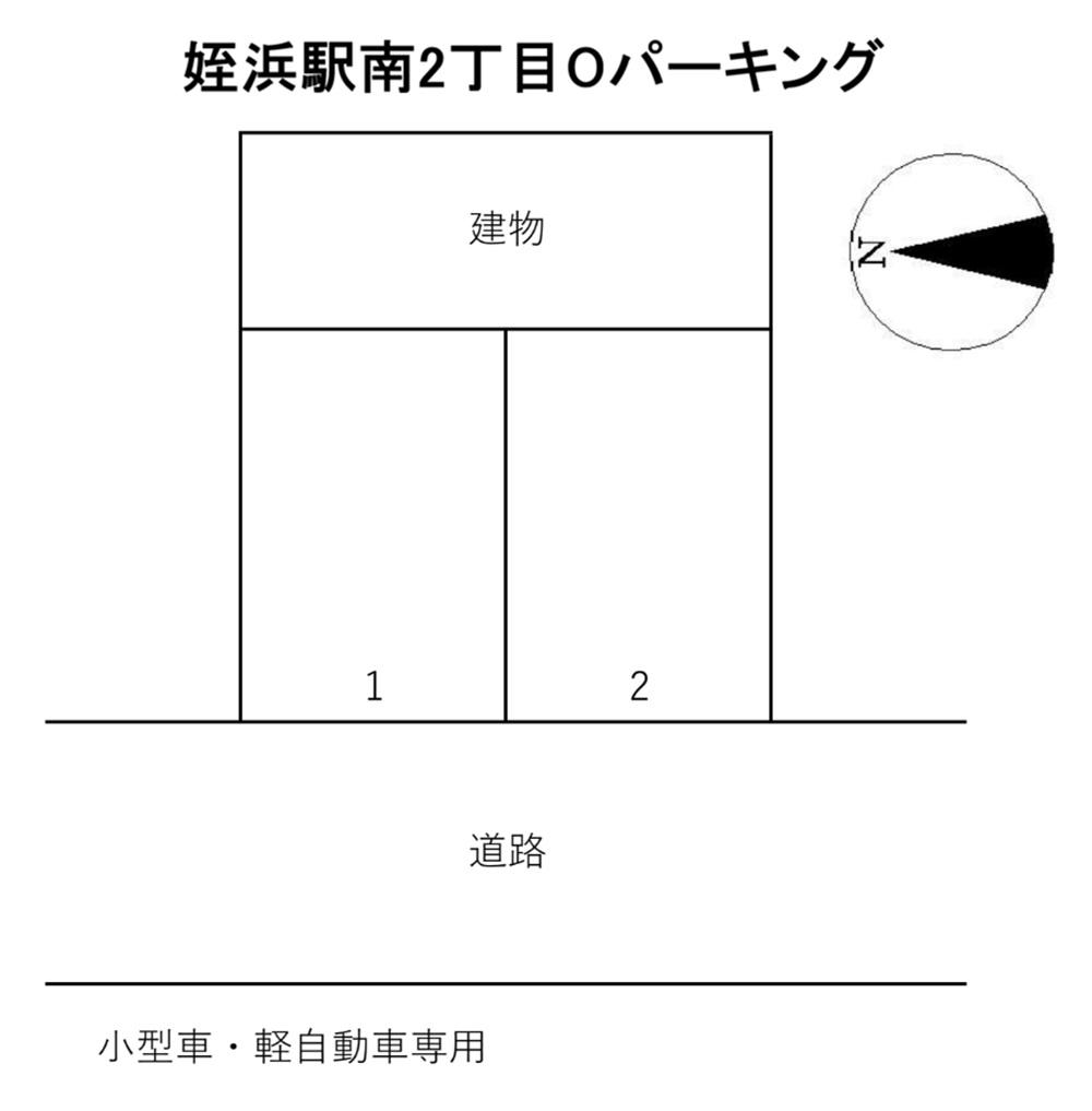 姪浜駅南2丁目Oパーキングの駐車配置図