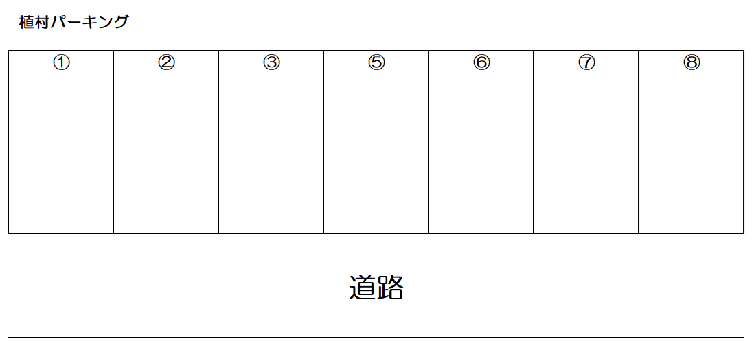 植村パーキングの駐車配置図