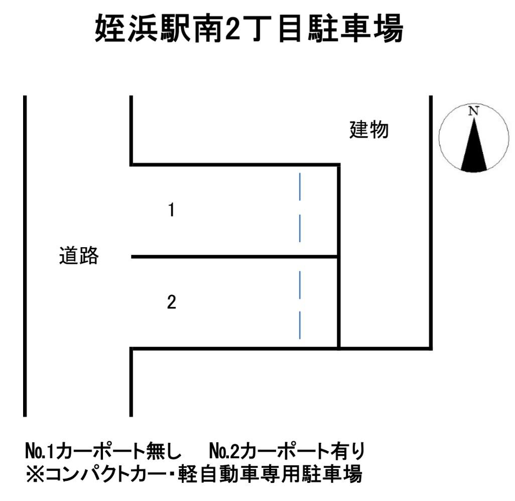 姪浜駅南2丁目駐車場の駐車配置図