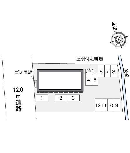 松原A(38065)の駐車配置図