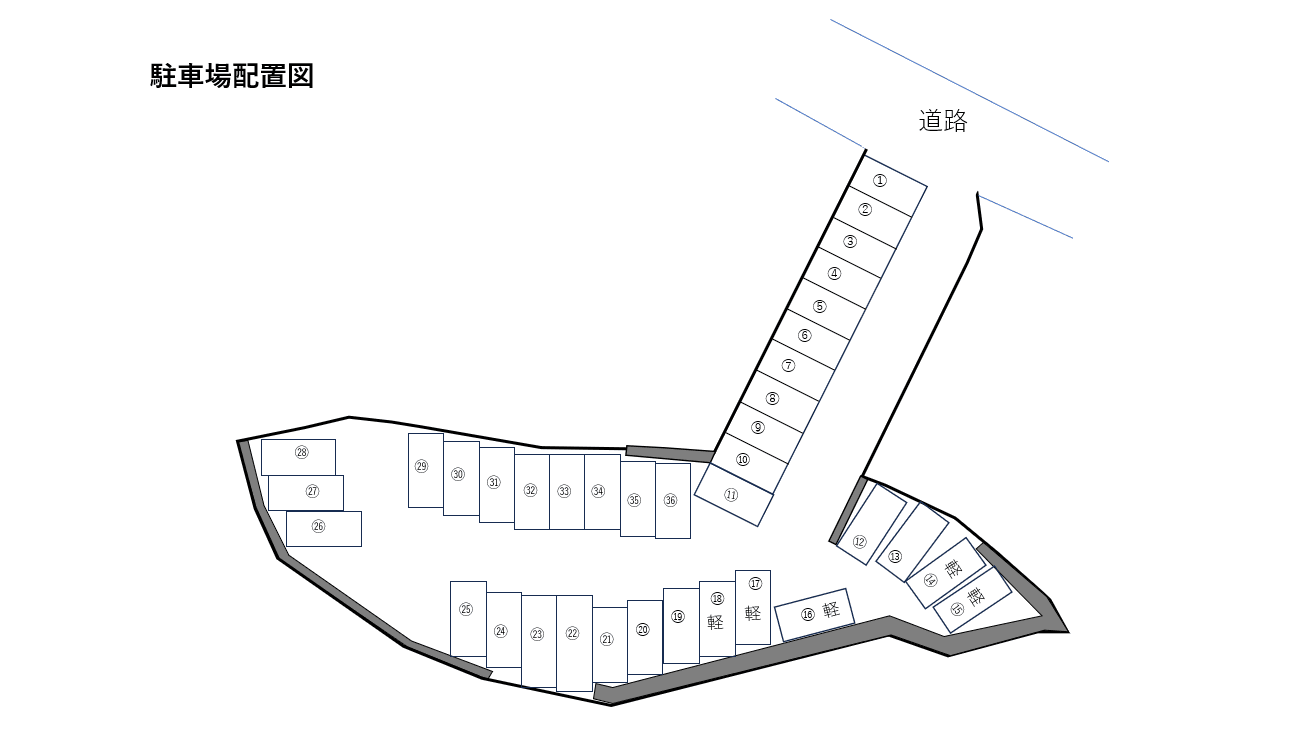 トケシパーキングの駐車配置図