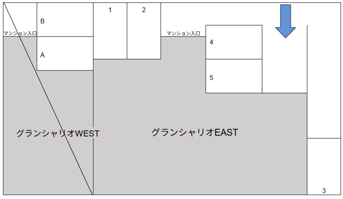 グランシャリオEAST(駐車場)の駐車配置図