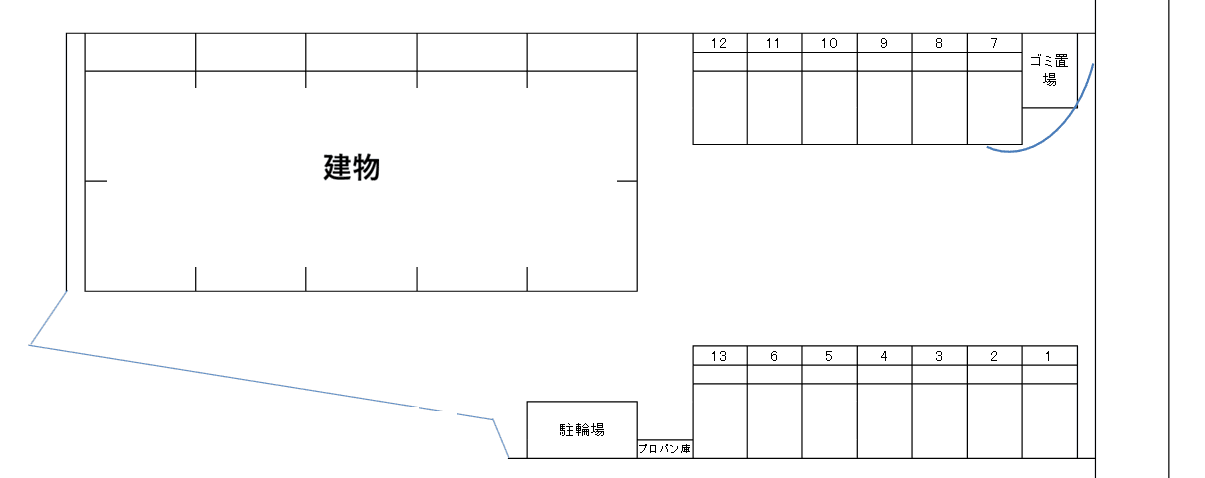 アムールひろかわの駐車配置図
