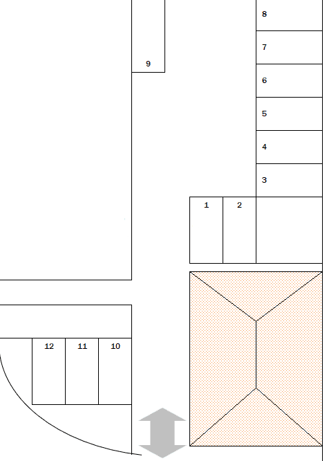 和泉荘の駐車配置図