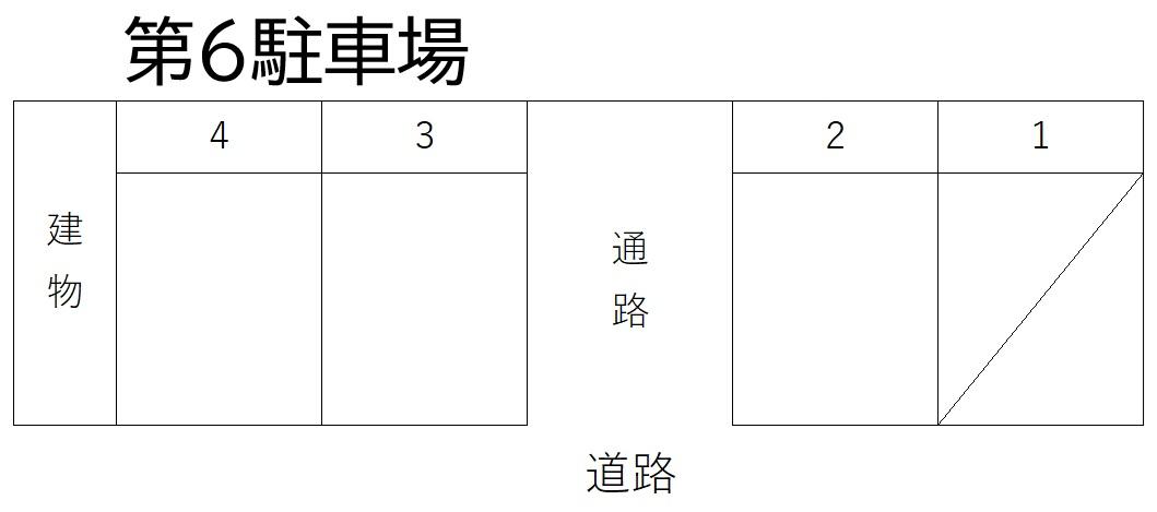 第6駐車場の駐車配置図