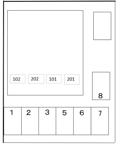ファミーユ茶所の駐車配置図