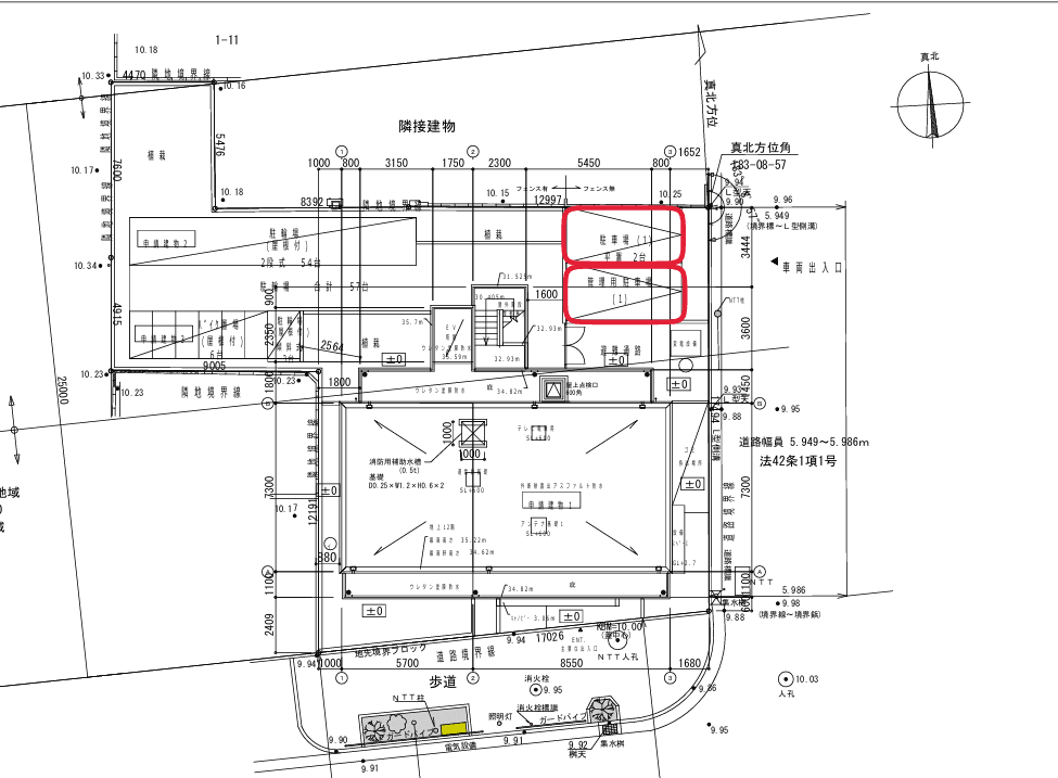 KDXレジデンス川崎の駐車配置図