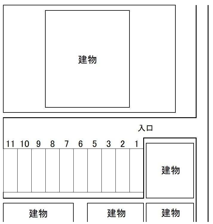 澤田入谷西三丁目駐車場の駐車配置図