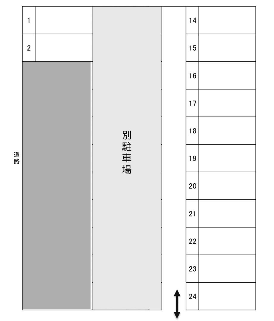 盆栽町駐車場の駐車配置図