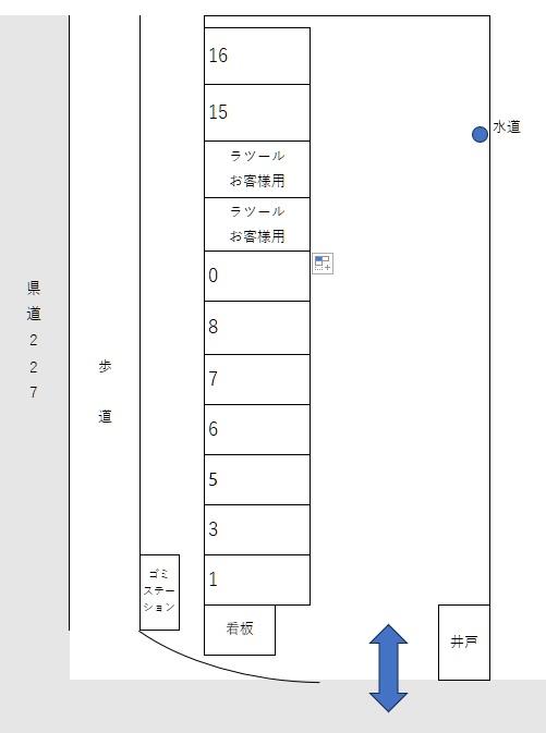村上駐車場の駐車配置図