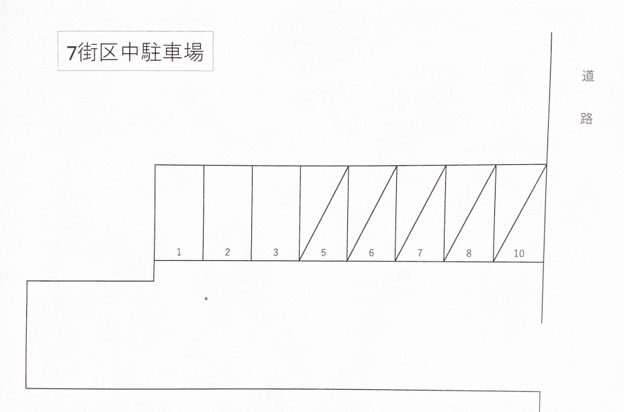 7街区中駐車場の駐車配置図