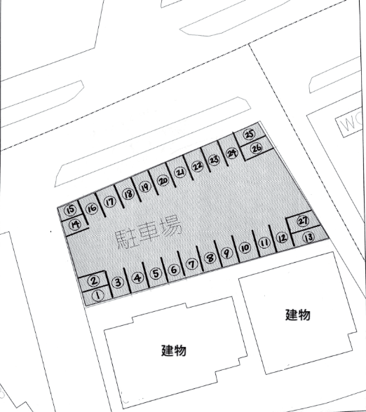末広町駐車場の駐車配置図