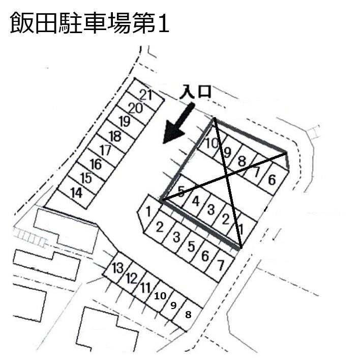 飯田駐車場第1の駐車配置図
