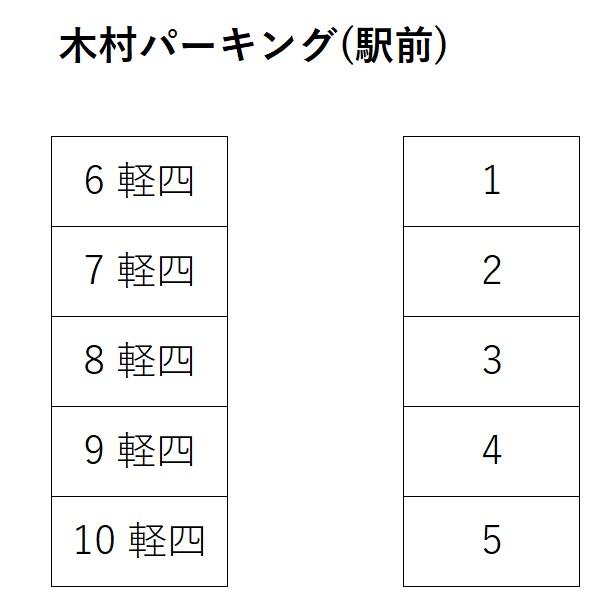 木村パーキング(駅前)の駐車配置図