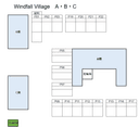 Windfall Village A・B・Cの駐車場