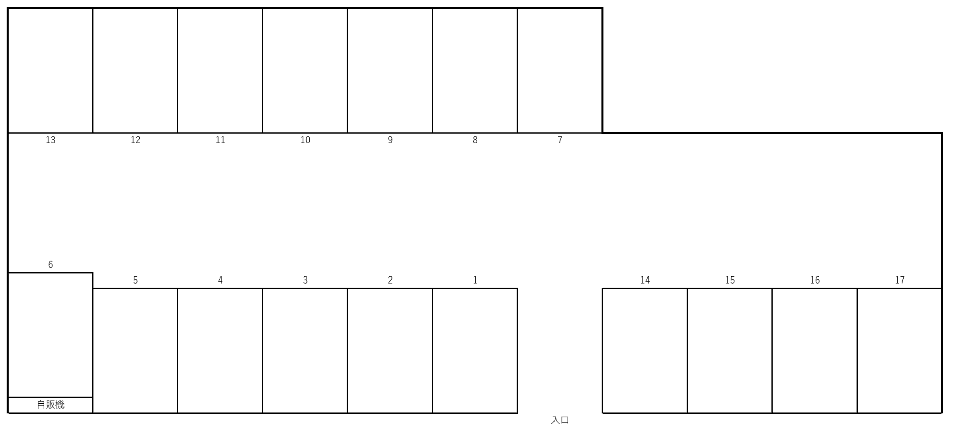 第20ランディパーキングの駐車配置図