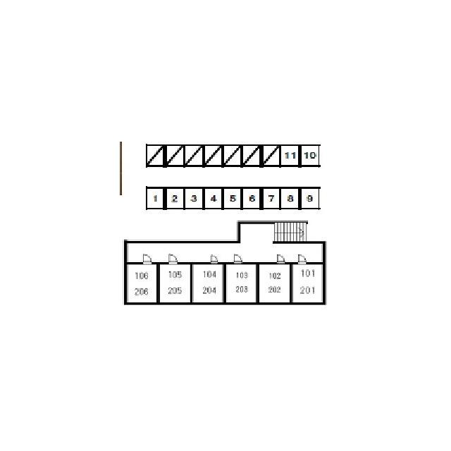 本町田駐車場の駐車配置図