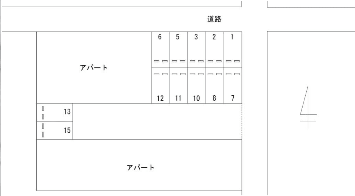 FKダブルクルーAB駐車場の駐車配置図