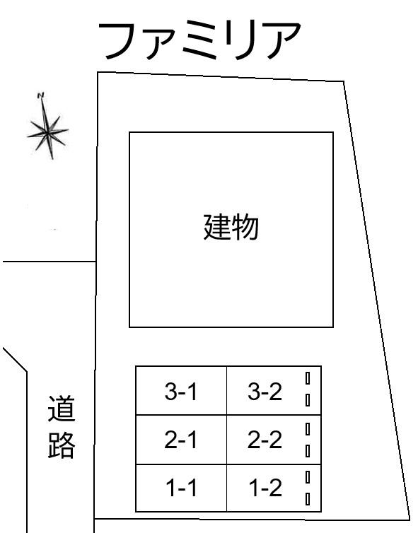 ファミリアの駐車配置図