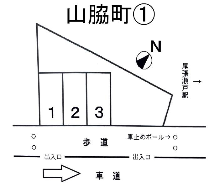 山脇町①の駐車配置図