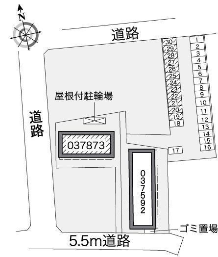 ユピテルB(37873) 敷地外駐車場の駐車配置図