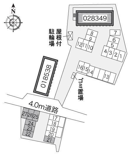 アウルⅡ(28349) 敷地外駐車場の駐車配置図