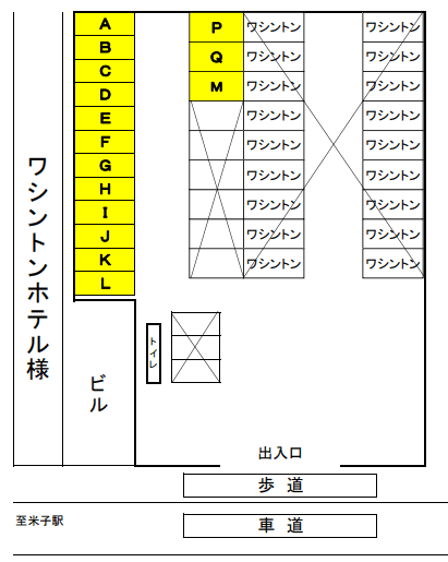 日交明治町駐車場の駐車配置図