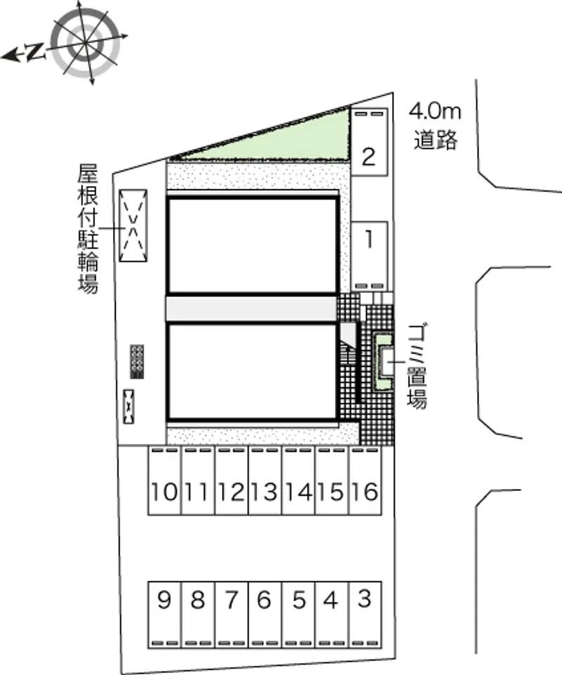 サクラⅡ(43647) 敷地外駐車場の駐車配置図