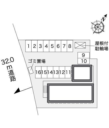 フローラ(25786)の駐車配置図