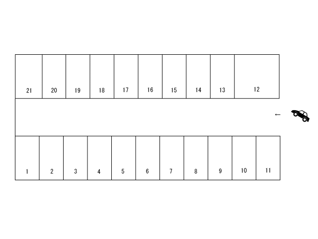 折尾五丁目駐車場の駐車配置図