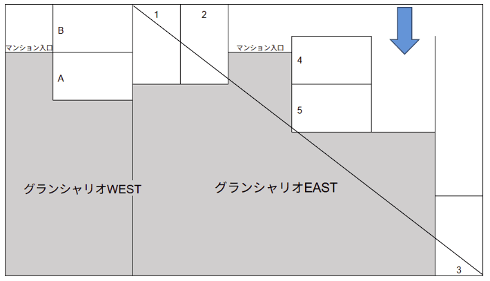 グランシャリオWEST(駐車場)の駐車配置図