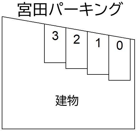 宮田パーキングの駐車配置図