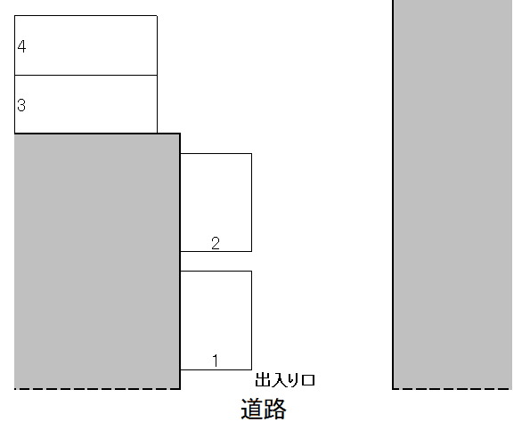 黒髪1丁目駐車場の駐車配置図