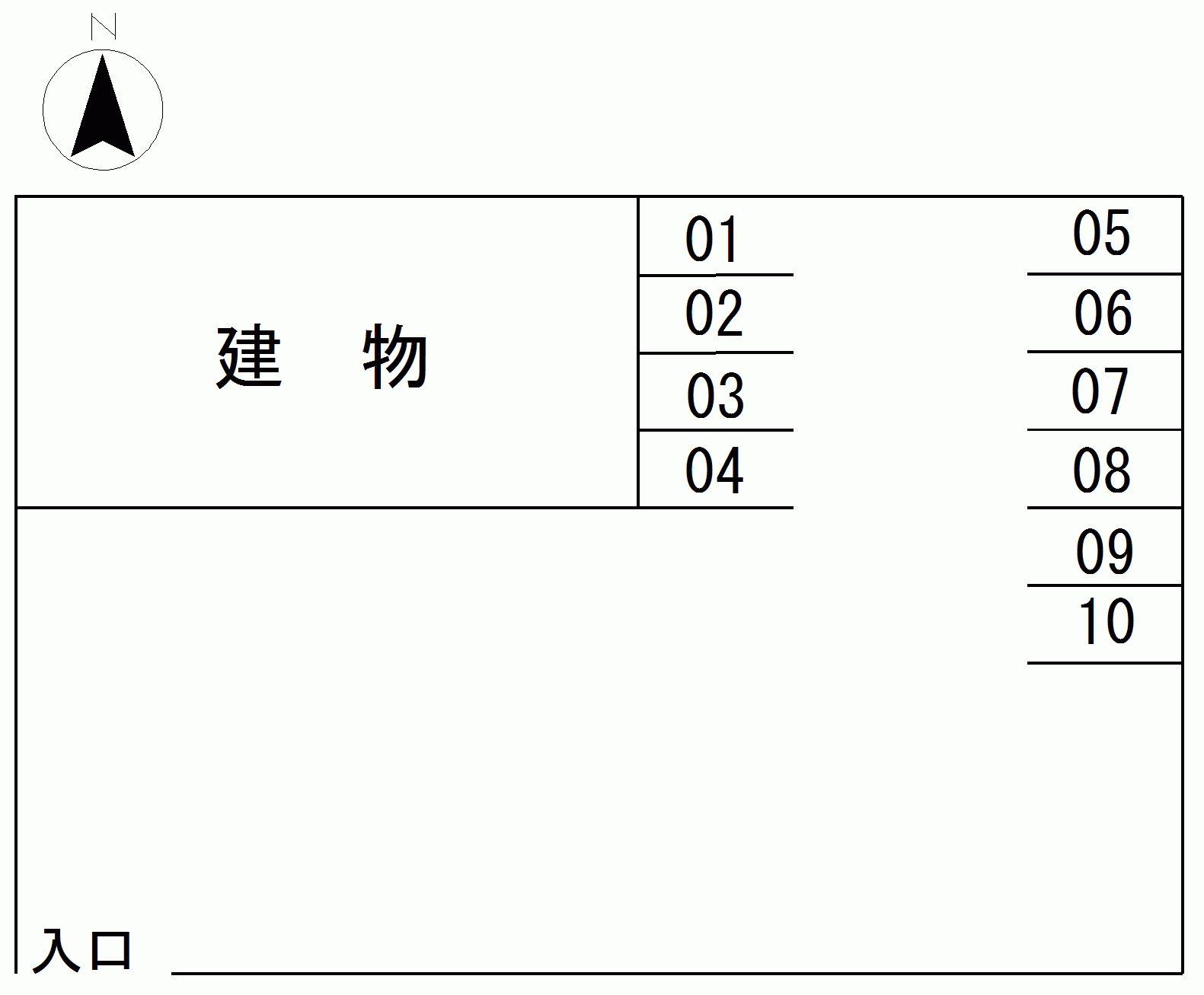 ホワイトソイル1月極駐車場の駐車配置図