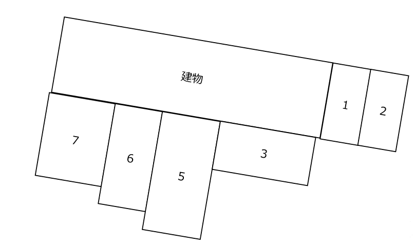 ガーデンハイツ駐車場の駐車配置図