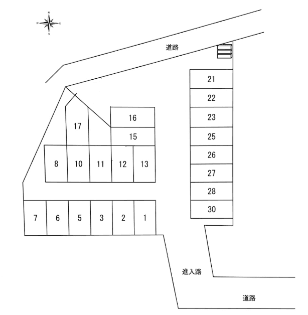 日之出町パーキングの駐車配置図