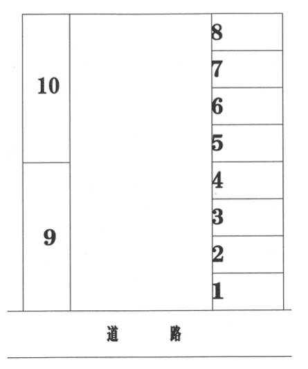 保古パーキングの駐車配置図