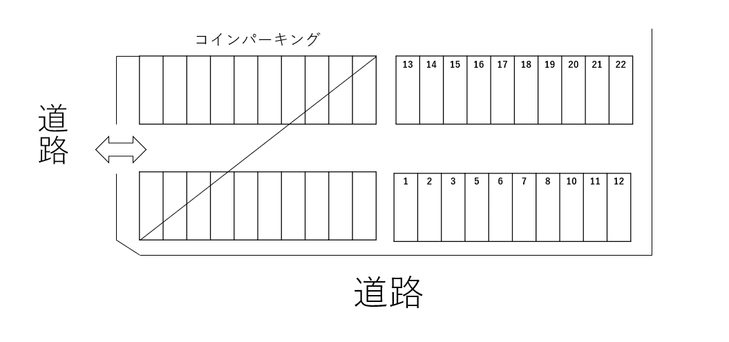 K.A 水引二丁目駐車場の駐車配置図