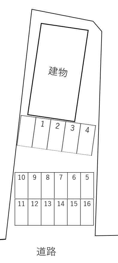 セジュール壱番館の駐車配置図