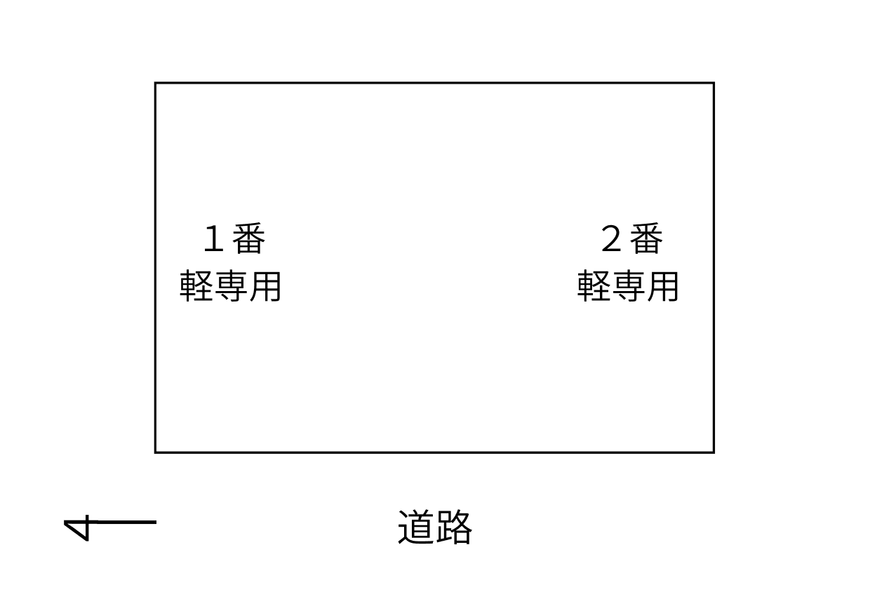 北村パーキングの駐車配置図
