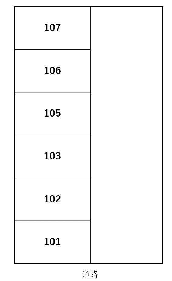 白金町PA22-12の駐車配置図