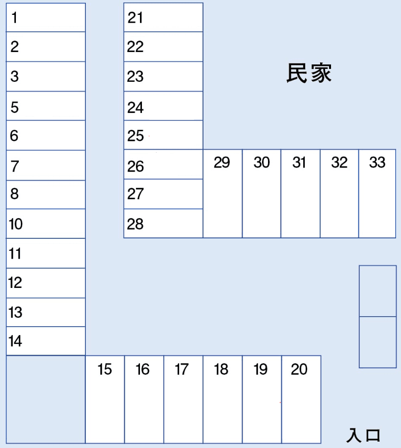 ミヤマパーキングの駐車配置図