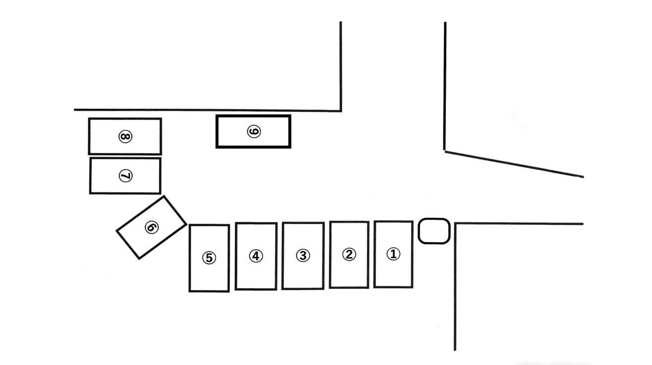 大谷パーキングの駐車配置図