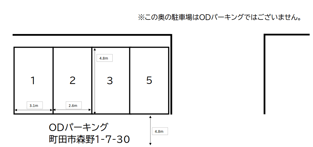 ODパーキングの駐車配置図